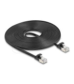 Delock Plochý patch kabel RJ45 zástrčka na zástrčku Cat.6A U/FTP 7,5 m, černý