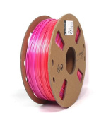 Gembird tisková struna (filament), PLA, 1,75mm, 1kg, silk rainbow, červená/fialová