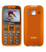 EVOLVEO EasyPhone XR, mobilní telefon pro seniory s nabíjecím stojánkem, oranžová