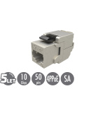 Samořezný keystone Solarix CAT6A STP RJ45 SXKJ-10G-STP-BK-SA Component Level a 4PPoE certifikace