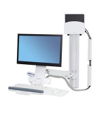 ERGOTRON StyleView® Sit-Stand Combo System, držák LCD, klávesnice+ myš,scanner,malé PC, bílý