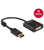 Delock adaptér Displayport 1.2 samec > DVI samice 4K aktivní černý