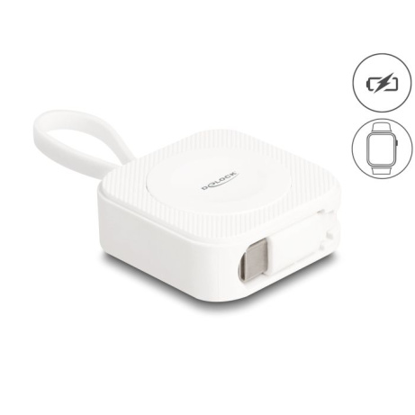 Delock Nabíjecí podložka USB Type-C™ na hodinky Apple, bílá, magnetická