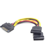 GEMBIRD Kabel SATA napájecí na 2x SATA, rozdvojka, 15cm