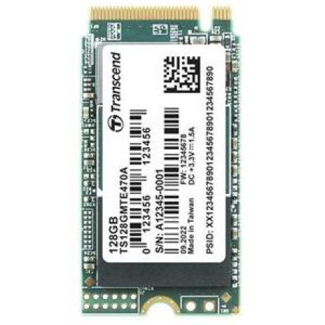 TRANSCEND MTE470A 128GB Industrial SSD disk M.2, 2242 NVMe PCIe Gen3 x4, R:2000MB/s,W:1700MB/S