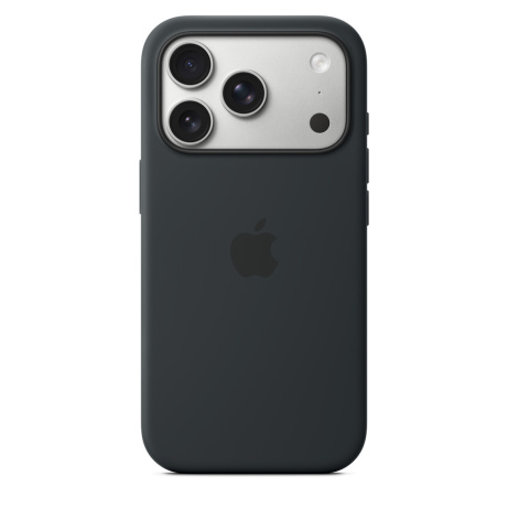 iPhone 17 Pro Silicone Case with MS – Black