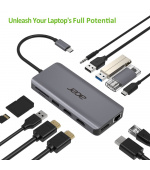 Acer 12in1 USB-C dongle (USB,HDMI,PD,CD,DP,RJ45)