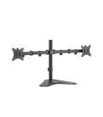 Držák monitoru Brateck LDT66-T024 dvě kloubová ramena vedle sebe na tyčovém držáku samostatně stojíc