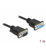 Delock Sériový kabel rozhraní RS-232 Sub-D9, ze zástrčkového na zásuvkový, délky 1 m, null modem