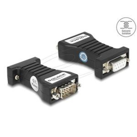 Delock Izolátor RS-232 D-Sub 9 samice na RS-232 D-Sub 9 samec RXD, TXD, DTR, RTS, GND galvanické oddělení 2,5 kV