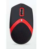 AMEI AM-M101R/Ergonomická/Optická/1 600 DPI/Drátová USB/Černá-červená