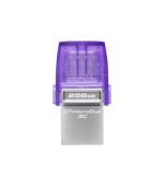 Kingston DataTraveler MicroDuo 3C/256GB/USB 3.2/USB-A + USB-C/Fialová