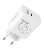 OBAL:ME Cestovní Nabíječka USB-A + USB-C 25W White