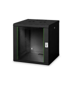 DIGITUS Nástěnná skříňka 12U, Unique Series 643x600x600 mm, barva černá (RAL 9005)