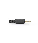 Nedis CAVC22900BKG - Stereofonní Jack Konektor | 3,5mm Zástrčka | Pozlacené | 25 ks | Černá barva