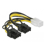 Delock PCI Express napájecí kabel 6 pin samice > 2 x 8 pin samec 15 cm