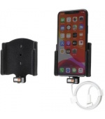 Brodit držák do auta na Apple iPhone 11 Pro v sametu, bez bouzdra, s průchodkou pro Lightning kabel