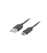 LANBERG USB-C (M) na USB-A (M) 2.0 kabel 1m, černý rychlé nabíjení 3.0