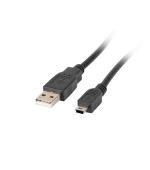 LANBERG USB MINI (M) na USB-A (M) 2.0 kabel 0,3m, černý (CANON)