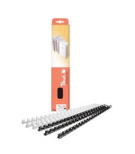 PEACH/OEM Vazací hřbet plastový A4 průměr 8mm černý 25ks