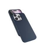 Epico Mag+ kožený kryt iPhone 16 Pro - modrá