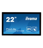 22" iiyama TF2234MC-B7AGB: IPS, FullHD, capacitive, 10P, 350cd/m2, VGA, HDMI, DP, IP65, černý