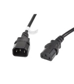 LANBERG IEC 320 C13 na C14 kabel 3M VDE černý