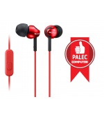 SONY sluchátka MDR-EX110AP, handsfree, červené