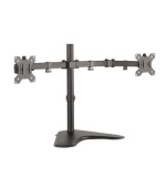 CONNECT IT TwinArm stolní držák na 2 monitory, s podstavcem, ČERNÝ