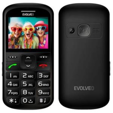 EVOLVEO EasyPhone XS, mobilní telefon pro seniory, černý