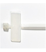 Stahovací pásek s popisovatelným štítkem 2,4x103mm, bílý, 100ks