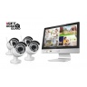 iGET HGNVK49004 - CCTV bezdrátový WiFi set HD 960p s LCD displejem 12", 4CH NVR + 4x IP kamera 960p