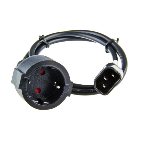 AVACOM Síťový kabel pro výstup UPS - redukce PC konektor (IEC C14) na zásuvku schuko 1m