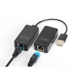 DIGITUS USB Extender, USB 2.0, pro použití s Cat5 / 5e / 6 (UTP, STP nebo SFT) kabelu až 50 m / 164 stop