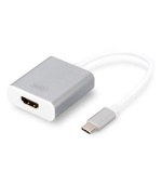 DIGITUS USB Type C 4K HDMI Adaptér, hliníkové šasi, kabel 20 cm, Chipset: CSL-C-001