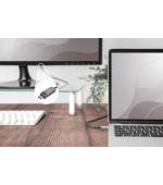 DIGITUS 8K@30Hz. USB type C na DP, Adaptérový kabel HBR3, hliníkové pouzdro, černá 2m