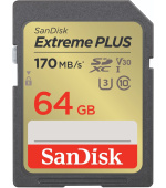 SanDisk Extreme PLUS/SDXC/64GB/UHS-I U3 / Class 10