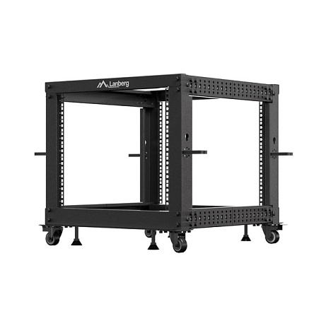 LANBERG OTEVŘENÝ RACK 9U 19" 600X600-1100 NASTAVITELNÝ ČERNÝ
