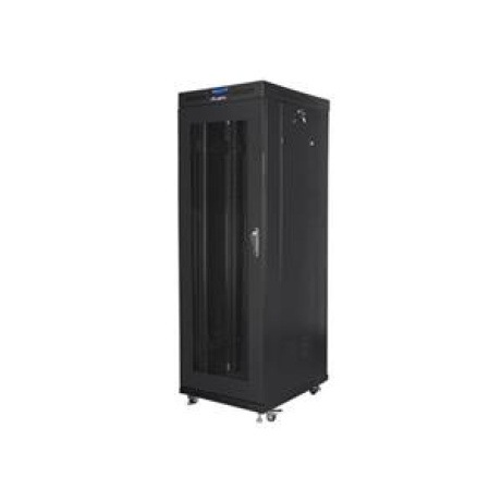 LANBERG Volně stojící skříň 19" 37U/600x800 (v rozloženém stavu) síťované dveře LCD černá (RAL9004)