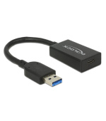 Delock Převodník USB 3.1 Gen 2 Typ-A samec > USB Type-C™ samice aktivní černý 15 cm