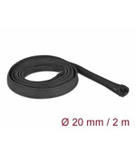 Delock Opletené opláštení se zipovým uzáverem, 2 m x 20 mm, cerné