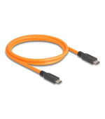 Delock USB 5 Gbps kabel, ze zástrčky USB Type-C™ na zástrčku USB Type-C™, k focení s tetheringem, 1 m, oranžový