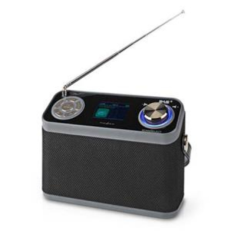 Nedis RDDB5110BK - DAB+ Rádio- Stolní Provedení/ DAB+ / FM | 2.4 " | Digitální | 24 W | Bluetooth®  Budík | Černá