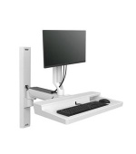 ERGOTRON CareFit™ Combo System with Worksurface (snow white), systém na stěnu, monitor,klavesnice, myš