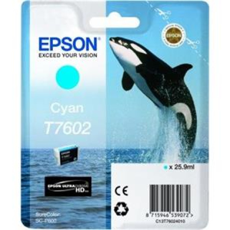 EPSON cartridge T7602 Cyan (kosatka)