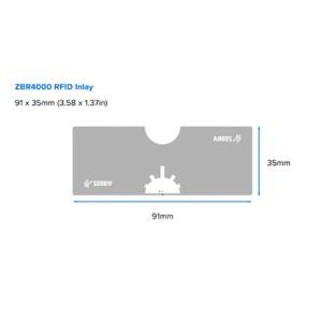 Zebra RFID, Label, Paper, 102 x 51mm; ZBR4000 / UCODE 8, Thermal Transfer, Z-Select 2000T, Coated, Permanent Adhesive, 76.2mm Core