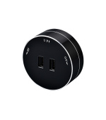 Zásuvkový modul Viking A50B, černá/výstupy - 1xUSB-A/výkon až 2500W/230V,16A,50Hz