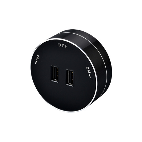 Zásuvkový modul Viking A50B, černá/výstupy - 1xUSB-A/výkon až 2500W/230V,16A,50Hz