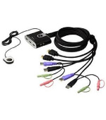 ATEN 2-port HDMI KVM USB2.0 mini, audio, 1.2m kabely, DO