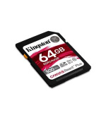 KINGSTON 64GB Canvas React Plus SDHC UHS-II 300R/260W U3 V90 for Full HD/4K/8K